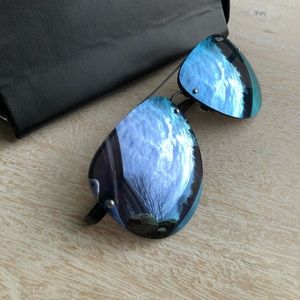 Quay X Amanda Steele Muse Mirror Sunglasses black/purple/blue
